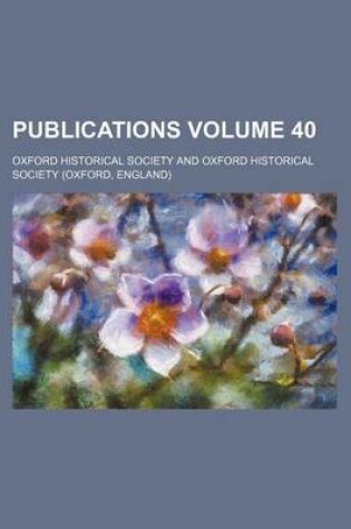 Cover of Publications Volume 40