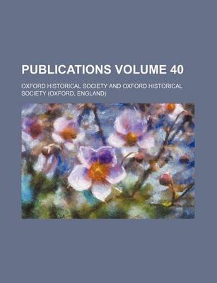 Book cover for Publications Volume 40