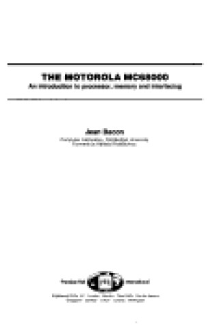 Cover of Motorola Mc68000