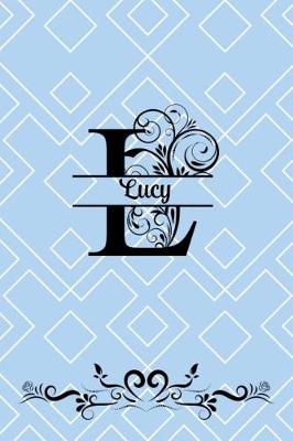 Book cover for Split Letter Personalized Name Journal - Lucy