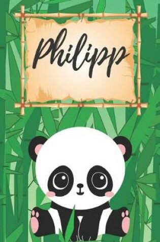 Cover of personalisiertes Notizbuch Panda / Journal / Malbuch / Tagebuch / Kritzelbuch / DIN A5 / Geschenk Philipp