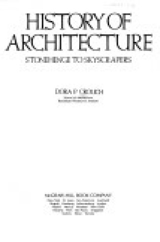 Cover of History of Architecture