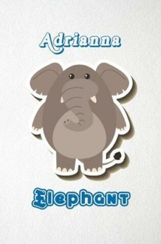Cover of Adrianna Elephant A5 Lined Notebook 110 Pages