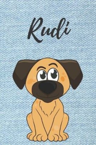 Cover of Rudi personalisiertes Notizbuch Hunde / Buch / Malbuch / Kritzelbuch / Tagebuch / Journal / DIN A5 / Geschenke