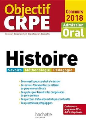 Book cover for Objectif Crpe Histoire 2018