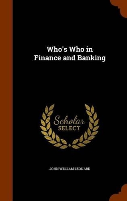 Cover of Who's Who in Finance and Banking