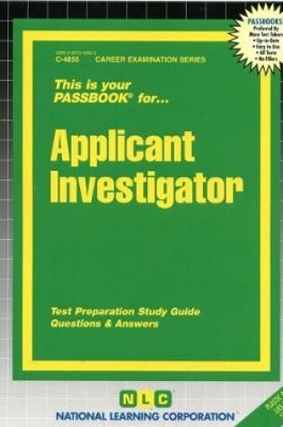 Cover of Applicant Investigator