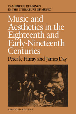 Book cover for Music and Aesthetics in the Eighteenth and Early Nineteenth Centuries