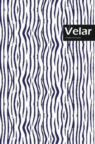 Cover of Velar Lifestyle, Animal Print, Write-in Notebook, Dotted Lines, Wide Ruled, Medium Size 6 x 9 Inch, 144 Sheets (Blue)