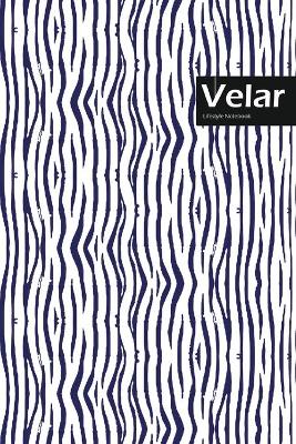 Book cover for Velar Lifestyle, Animal Print, Write-in Notebook, Dotted Lines, Wide Ruled, Medium Size 6 x 9 Inch, 144 Sheets (Blue)