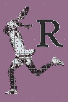 Book cover for R Monogram Initial Tennis Journal