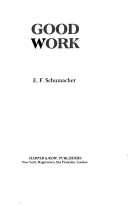 Cover of Good Work