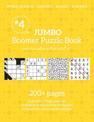 Book cover for Jumbo Boomer Puzzle Book #4