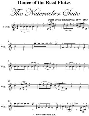 Book cover for Dance of the Reed Flutes the Nutcracker Suite Easy Violin Sheet Music