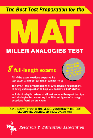Book cover for Miller Analogies Test