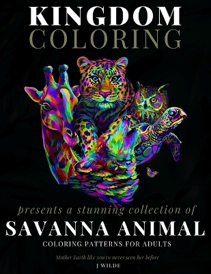 Book cover for A Collection of Savanna Animal Coloring Patterns for Adults