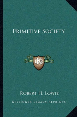 Cover of Primitive Society