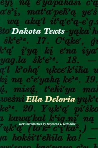 Cover of Dakota Texts