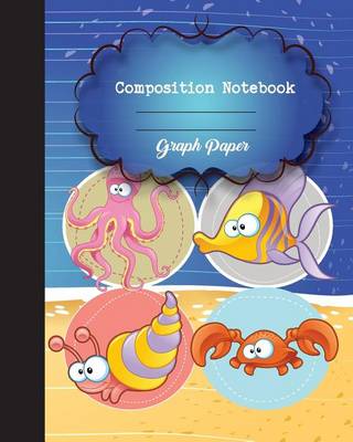 Book cover for Graph Composition Notebook 8" x 10",120 Pages, Animal Potter style seamless