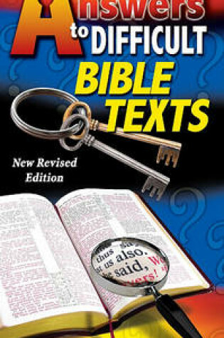 Cover of Answers to Difficult Bible Texts