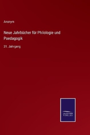 Cover of Neue Jahrbücher für Philologie und Paedagogik