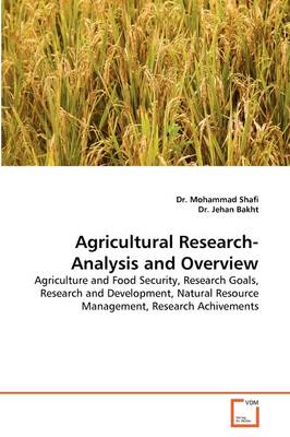 Book cover for Agricultural Research-Analysis and Overview