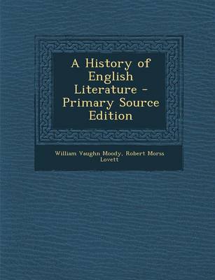 Book cover for A History of English Literature - Primary Source Edition