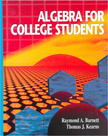 Book cover for Algebra for College Students