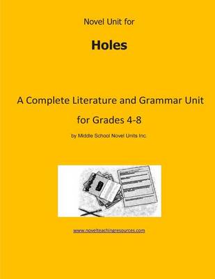 Book cover for Novel Unit for Holes