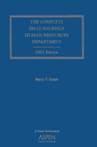 Cover of Complete Do- It -Yourself Human Resources Department, 2003