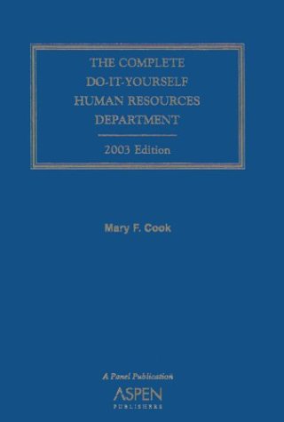 Book cover for Complete Do- It -Yourself Human Resources Department, 2003