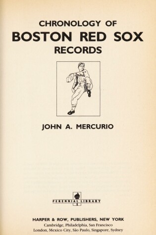 Cover of Chronology of Boston Red Sox Records
