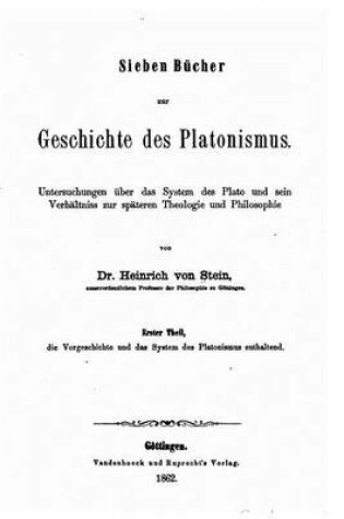 Cover of Sieben Bucher zur Geschichte des Platonismus