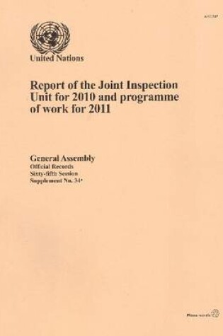 Cover of Report of the Joint Inspection Unit for 2010 and Programme of Work for 2011