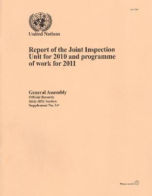 Book cover for Report of the Joint Inspection Unit for 2010 and Programme of Work for 2011