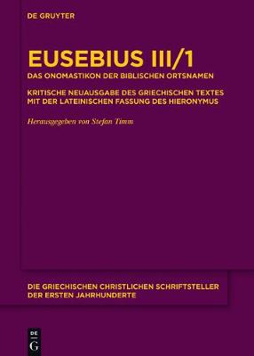 Book cover for Eusebius Schrift 'Peri Ton Topikon Onomaton'