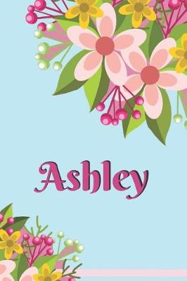 Book cover for Ashley Personalized Blank Lined Journal Notebook