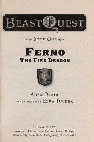 Cover of Beast Quest #1 Ferno the Fire Dragon