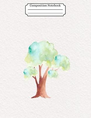 Book cover for Composition Notebook Watercolor Tree Design Vol 3