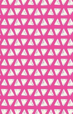 Cover of Journal Notebook Sketchy White Triangles On Pink