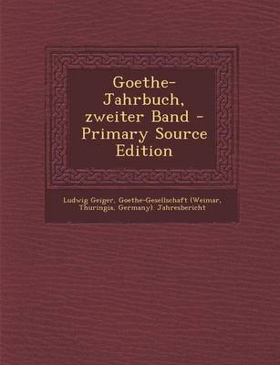 Book cover for Goethe-Jahrbuch, Zweiter Band