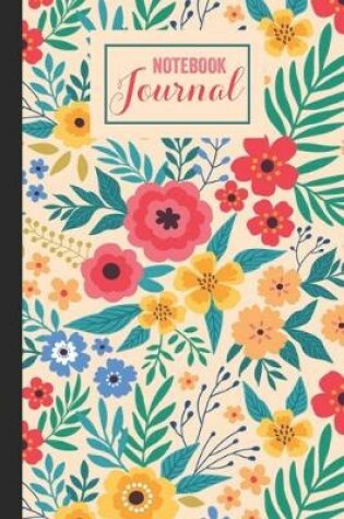 Cover of Pink and yellow Floral Fantasy Notebook Journal