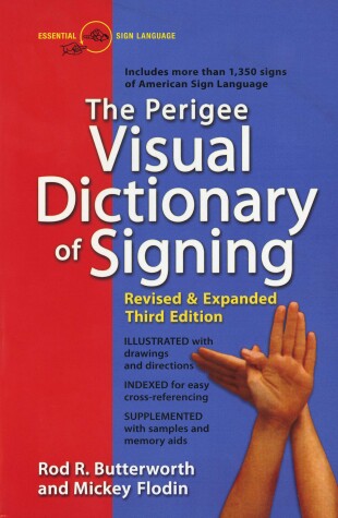Book cover for The Perigee Visual Dictionary of Signing