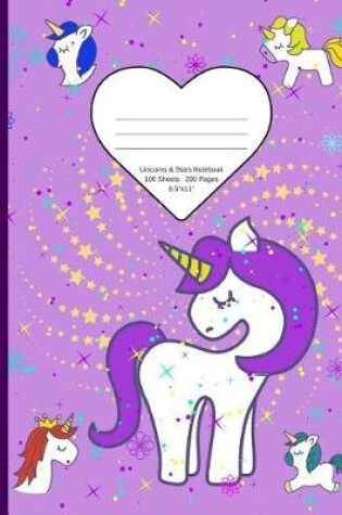 Cover of Unicorns and Stars Notebook