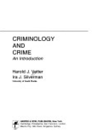 Cover of Criminology & Crime: Intro