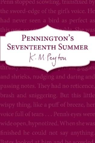 Cover of Pennington's Seventeenth Summer