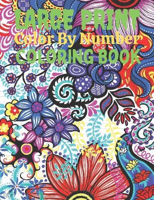 Book cover for Large Print Color By Number Coloring Book