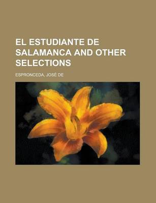 Book cover for El Estudiante de Salamanca and Other Selections