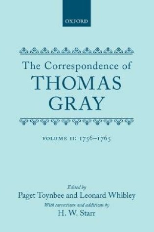 Cover of Correspondence of Thomas Gray