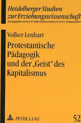 Cover of Protestantische Paedagogik Und Der -Geist- Des Kapitalismus